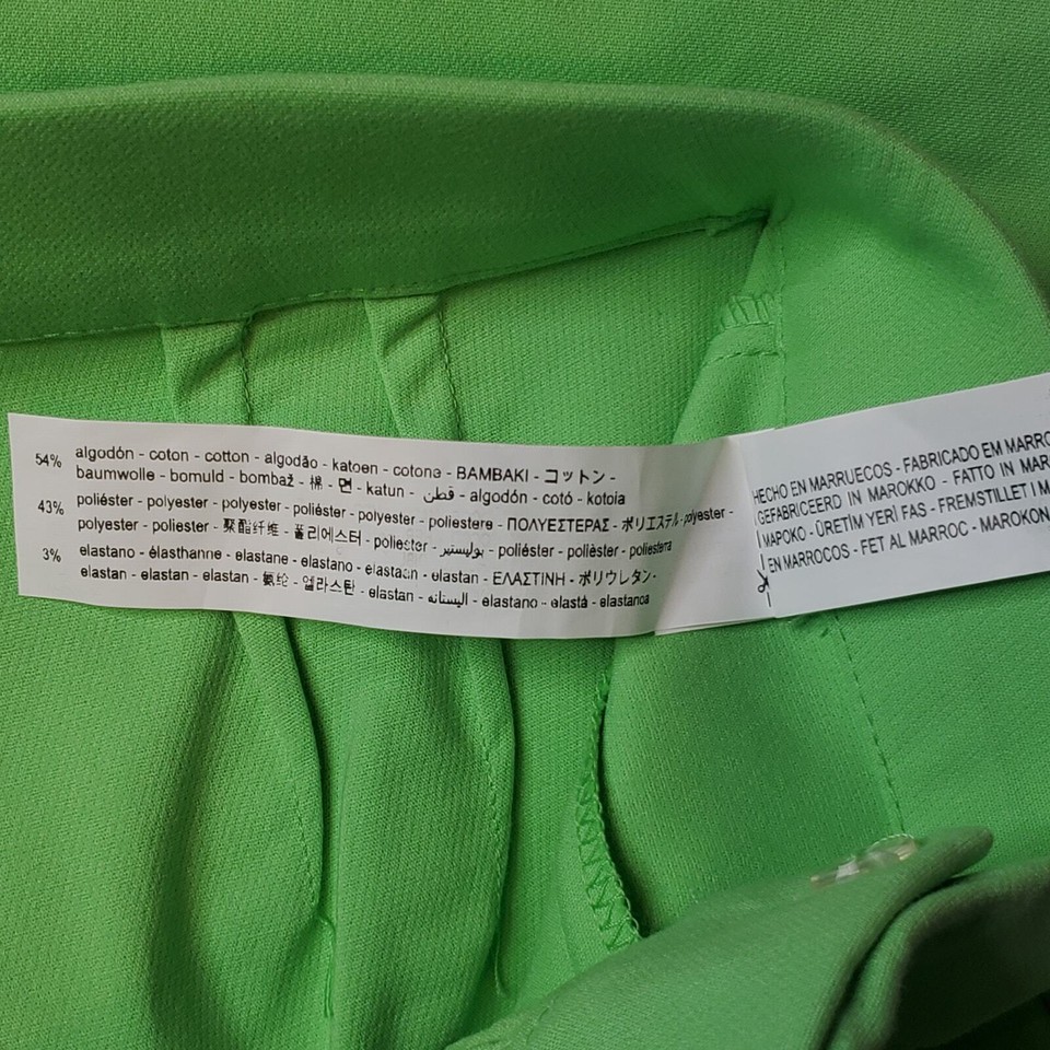 Zara Women's Size S NWT Cropped Flare Trousers Lime Green eBay