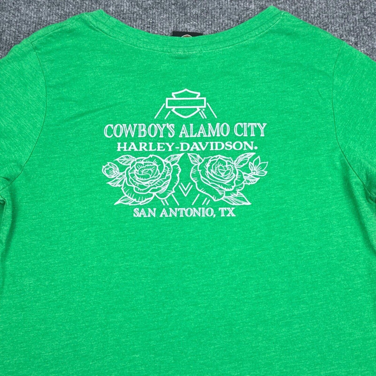 Harley Davidson Cowboy Alamo San Antonio T Shirt Top Womens Size