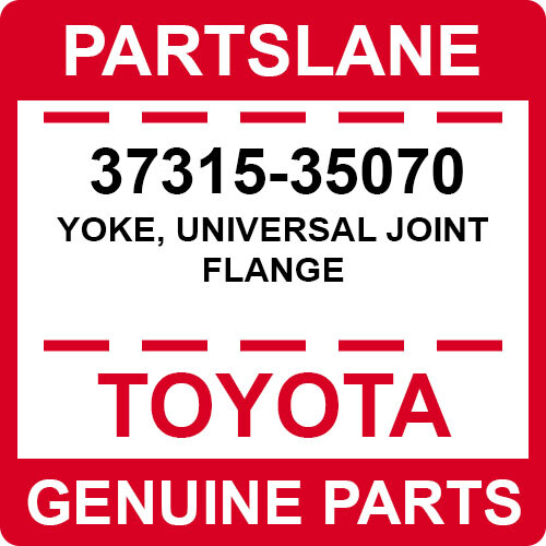 3731535070 Toyota OEM Genuine YOKE, UNIVERSAL JOINT FLANGE eBay