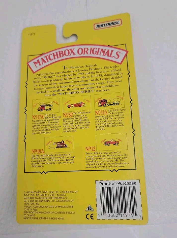 Matchbox Originals Nº 17A Bedford Movers & No.19 1956 convertible 1993 Foto 3 de 4