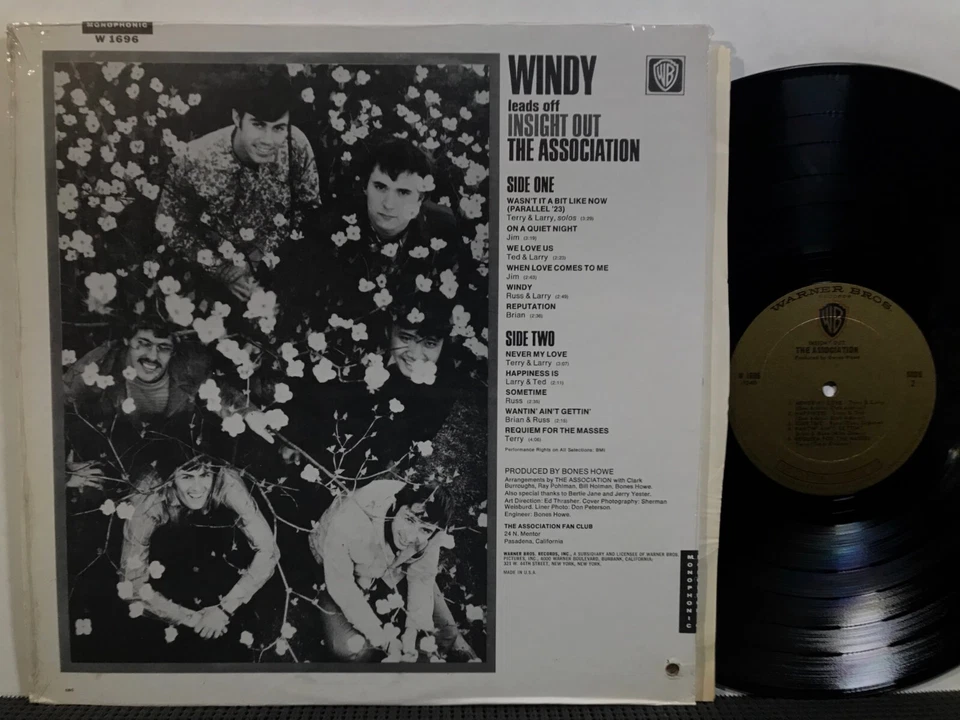 THE ASSOCIATION Insight Out LP WARNER BROS W 1696 MONO 1967 Psych Rock Pop - Image 2 of 2