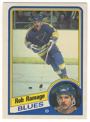 1984-85 O-PEE-CHEE # 190 ROB RAMAGE BLUES HOCKEY OPC - NICE AND NO CREASES LOOK!