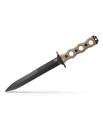 Benchmade 185BK-1 SOCP Fixed Blade 7.11in CPM-3V Double Edge Dagger Cobalt Black