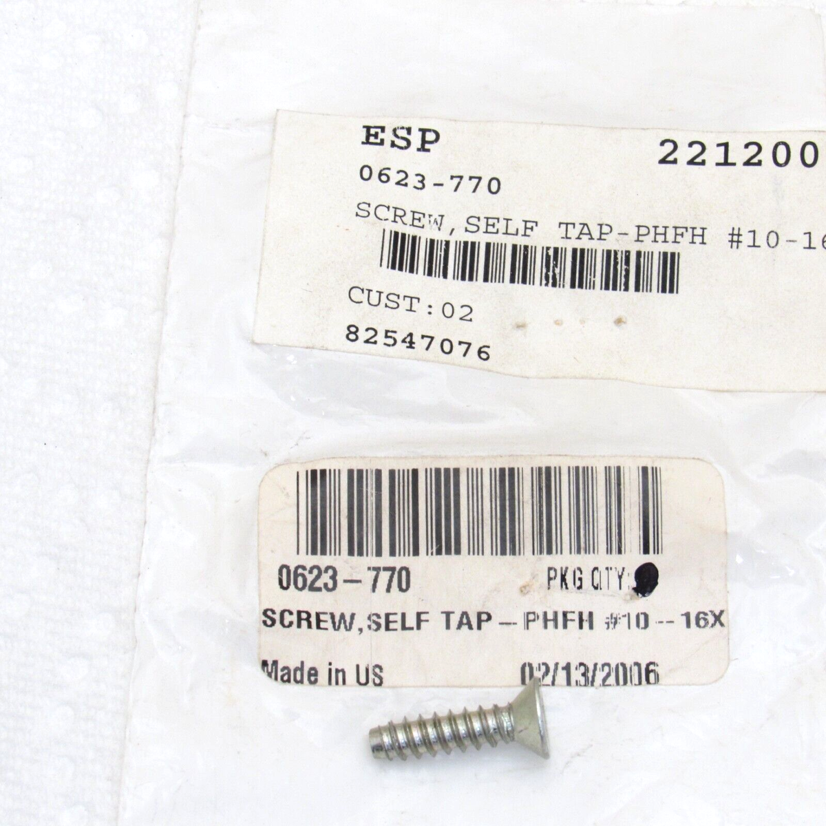 Arctic Cat Snowmobile OEM #10-16x.75 Self Tap Tapping Oval Screw