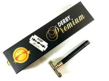 Derby Premium Double Edge Safety Razor Blades with Butterfly Safety,100 Count