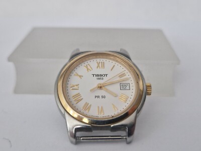 Tissot PR 50 Date-for-Womens-Quartz Movement-Roman Numerals-White