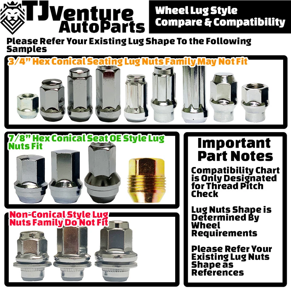 20Pc Chrome 9/16-18 Factory OEM Lug Nuts Fit Dodge Ram1500 Durango Dakota Raider - Image 4 of 4