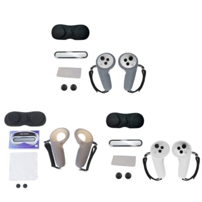 VR Controller Silicone Case with NonSlip and Lens Cover for PICO4 Ultra