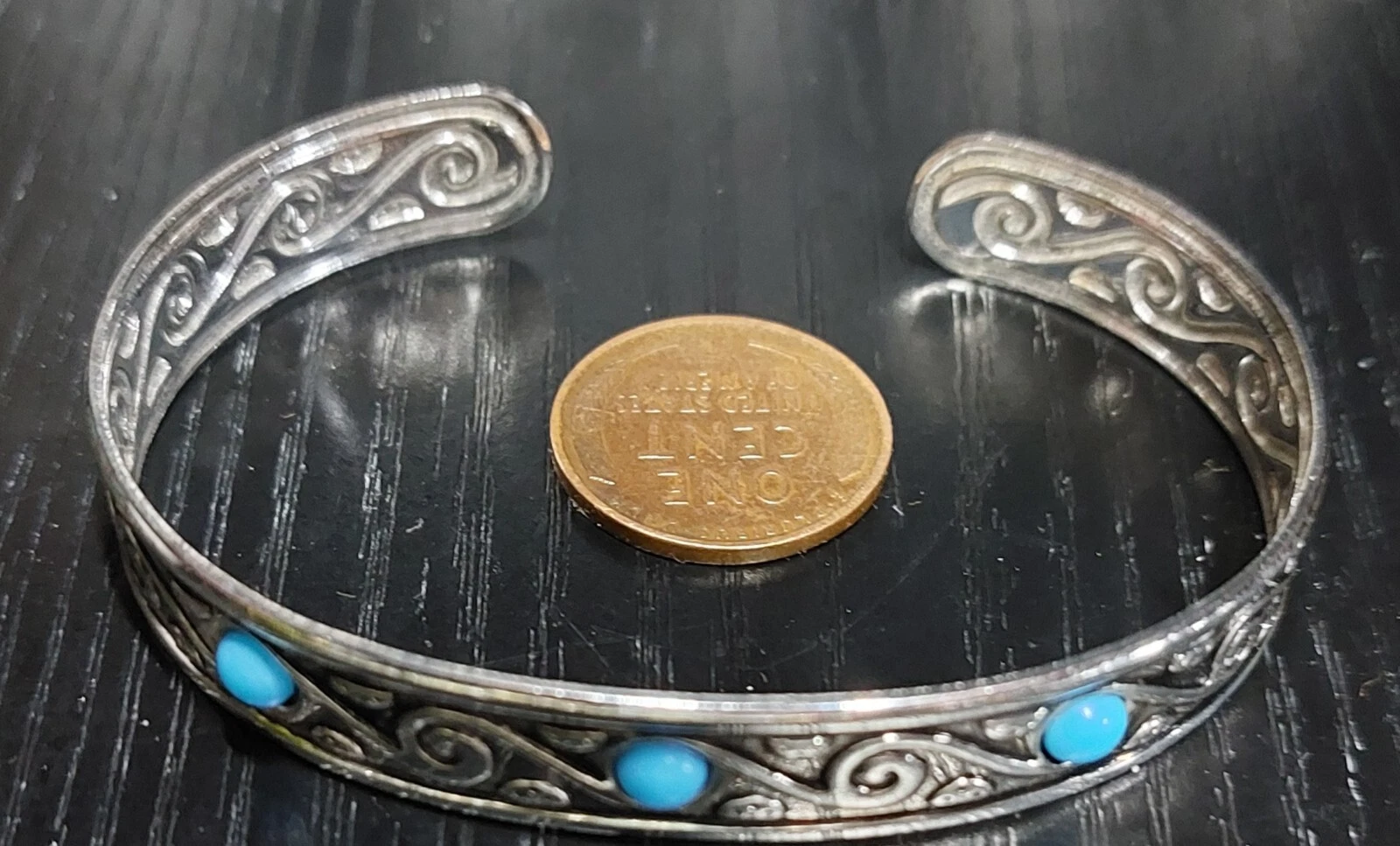 VALENTINO Bracciale Gioielli Moda Vintage Polsino Turchese