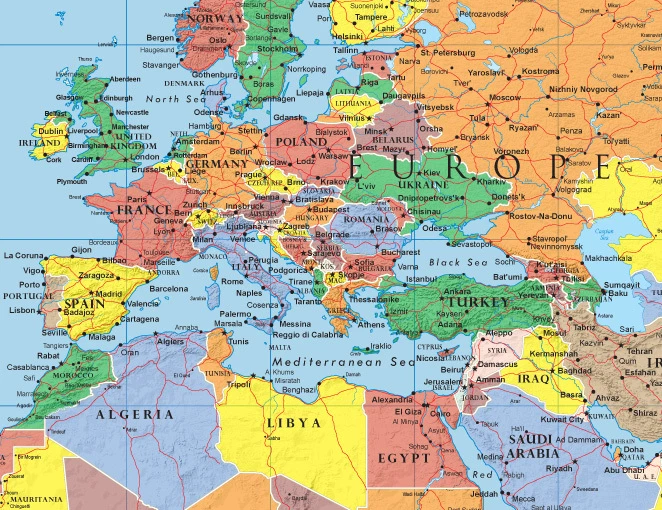 World Classic Elite Wall Map Mural Poster: Paper or Laminated - Image 2 of 4