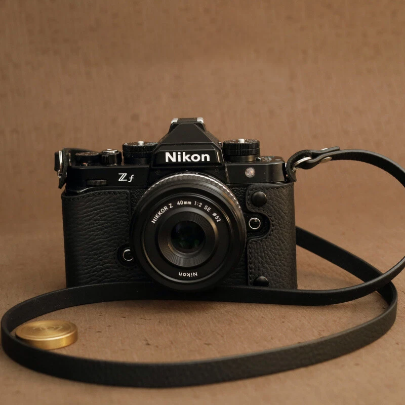 Handmade Genuine Leather Camera Case Cover Protect Grip Belt for Nikon ZF ZFC - Image 4 of 4