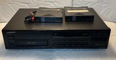 Vintage Pioneer PD-M551 6 Disc CD Player w/2 Cartridge & Cables