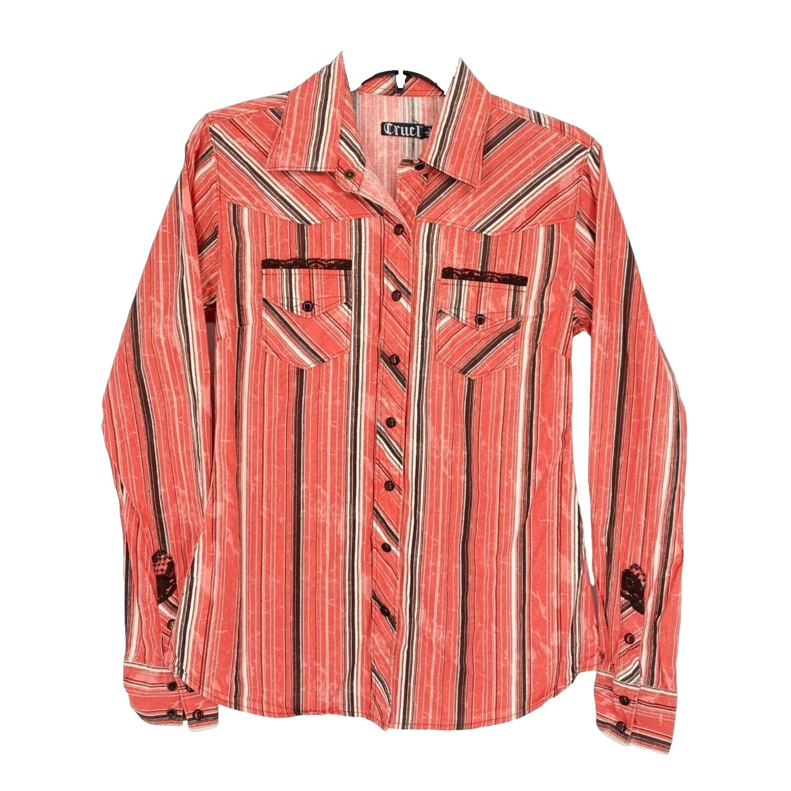 残忍西方女孩条纹上衣女