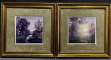 Fine Pair American oils River Landscapes Signed W. Rosselli ca. 20th century