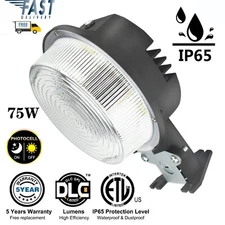 LED Barn Light with Dusk to Dawn Photocell, 75Watt 5500K 8400 Lumens Flood light