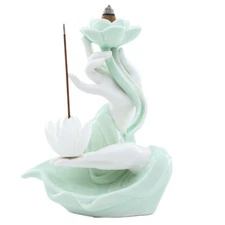 Incense Burner Decoration Taiwan Lotus Heart Creative Celadon Reflux