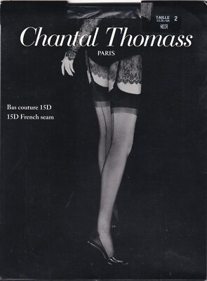Bas Couture 15 Deniers Chantal Thomass - Noir, Avec Couture Française, Style Jarretelle (neuf Avec étiquettes)