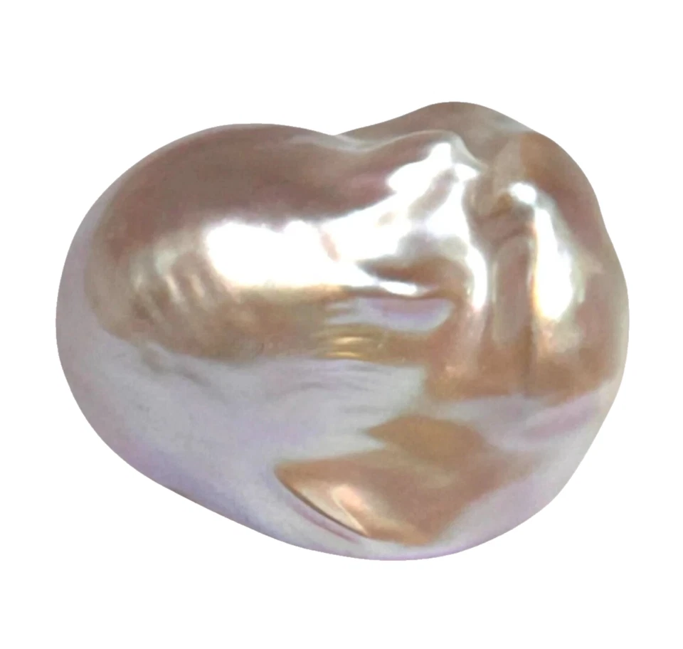 Perla suelta gigante sin perforar 20 x 15,4 x 25,8 mm 38,5 quilates Keshi púrpura rosa rosa Foto 3 de 4