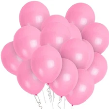 PMLAND 100 Pieces Pink Latex Party Balloons 12 Inches