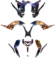 Fits Yamaha Raptor 700R Graphics Kit 2013 TO 2024 decal KIT stickers