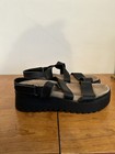 Espirit Black runber and leather Wedge Heel Sandels platform Shoes Sz 7.5 — photo 3