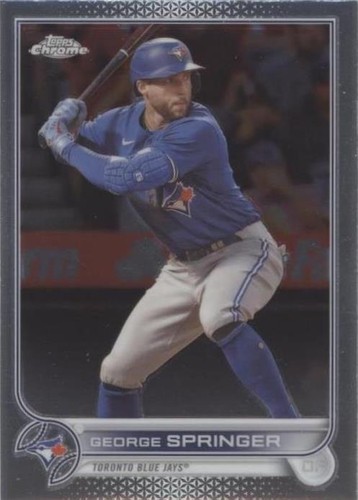 2022 Topps Heritage #238 George Springer SILVER CHROME REFRACTOR