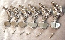CHROME DIECAST MACHINEHEADS FOR GUITAR 6 in a line - TUNERS