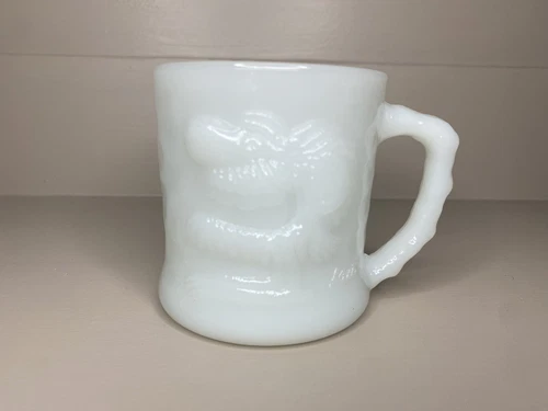 Vintage 1970's  B.C. Comic Grog Milk Glass Coffee Mug  Cup Johnny Hart Caveman