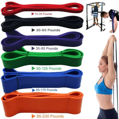 Resistance Bands Tube Exercise Elastic Band Fitness Equipment Yoga Loop Bands ~ - Picture 1 of 16