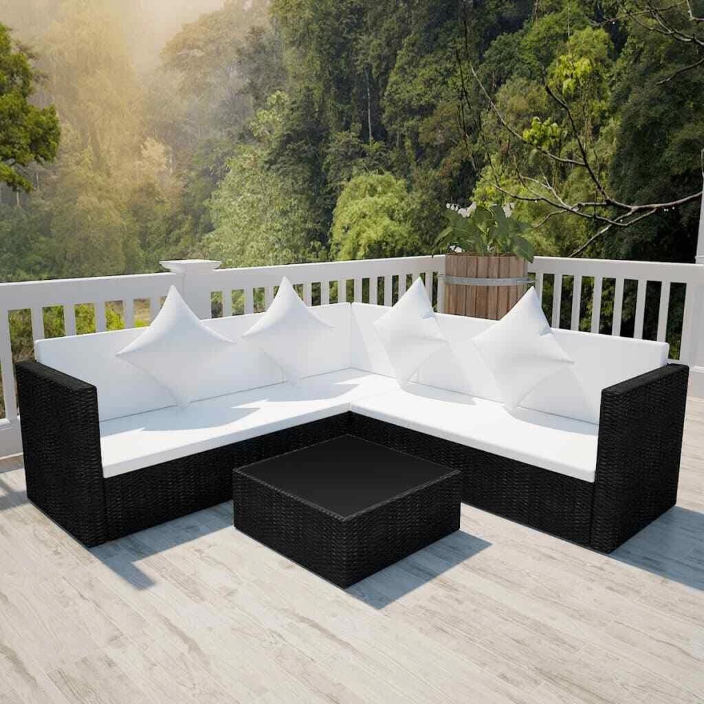 Vidaxl 4 piece garden lounge set hot sale
