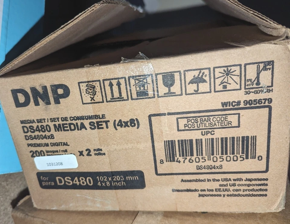 DNP Media Set 4" X 8" for DS480 Printer Premium Digital 200 Images X 2 Rolls - Image 3 of 4