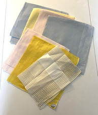 7 Vintage Linen Ladies Hankies Never Used New Old Stock 4 w/ Orig. Linen Tags