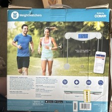 Weight Watchers Conair Bluetooth Glass Smart Scale WW39T Modern Clear