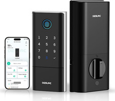 DESLOC Fingerprint Wifi Smart Lock, K120 Keypad Deadbolt up to 16 Months Recha