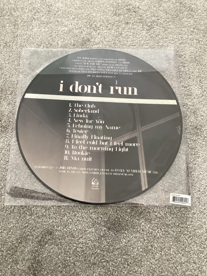 HINDS I Don’t Run Picture Disc Vinyl LP in Clear Sleeve  LUCKY116LPP BRAND NEW - Image 2 of 4