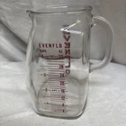 Vintage 1950s EVENFLO Glass Measuring Pitcher 4 Cup / 32 oz / 1 Quart