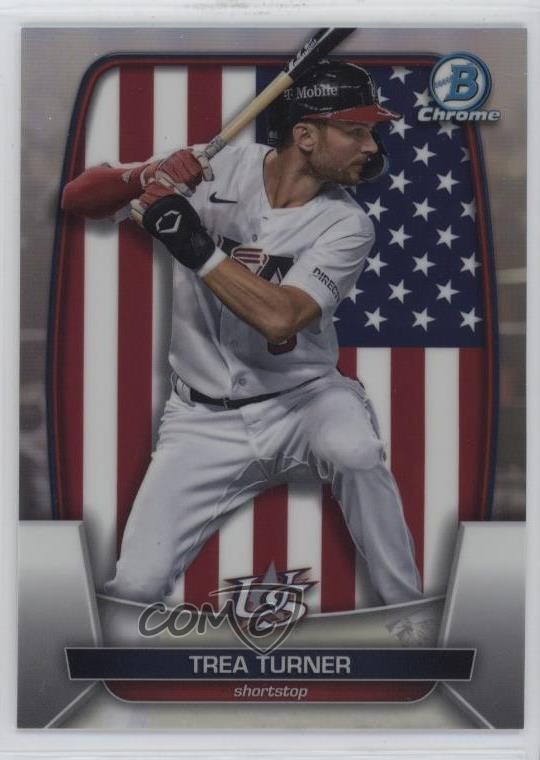 2023 Bowman Chrome WBC Flag Variations Refractor 205/499 Trea Turner #WBC-84 z7j