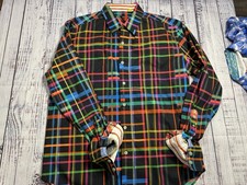 Mens Robert Graham Shirt Sz Large Rare Print Button Down Tailored Fit 1133