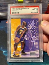 1996 Skybox Premium Kobe Bryant PSA 10 Rookie Card. rookie card picture