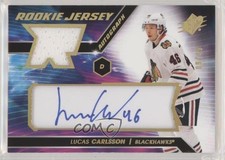 2020-21 SPx Rookie Jersey Gold Spectrum 9/49 Lucas Carlsson #LC Auto 0gn4