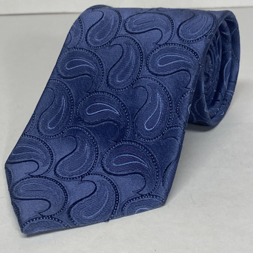 Corbata de cuello DKNY Designer 100 % seda azul cachemira 3,6 ancho 60 largo usada en excelente estado.  B3 Foto 4 de 4