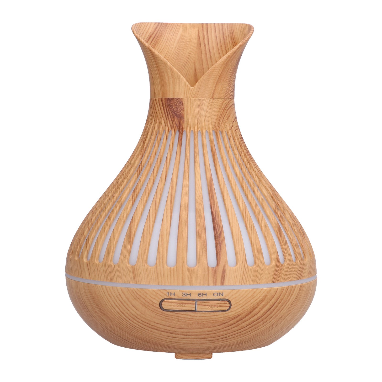 400ml Wood Grain Aromatherapy Diffuser Remote Control Essential Oil Diffuser