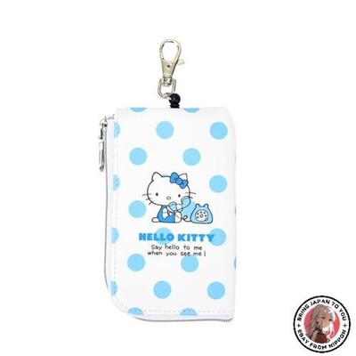 NEU Hellblaues Hello Kitty Schlüsseletui/Passetui/Passetui Rolle BLKT-013
