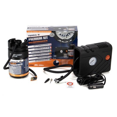 TERRA S T56003 MOBIL PREMIUM KIT Reifen-Dichtungs-Set Pannenset mit Kompressor