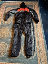 Harley Davidson 2 piece Waterproof Reflective Rainsuit Size XL 