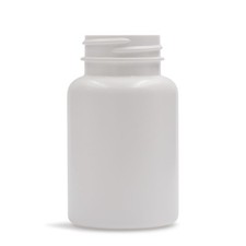 120 cc white HDPE plastic pill packer bottle with 38-400 neck finish