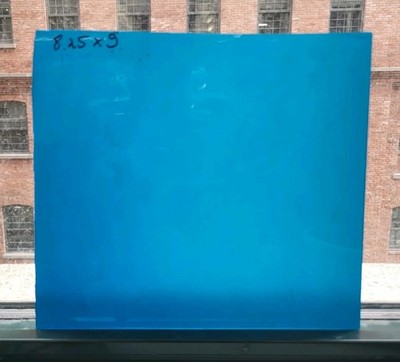 9''×8.25''Med. Blue Lamberts Opal Flashed Glass