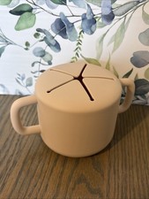 Cloud Island Pinkish Beige Silicone Snack Cup for Babies and Toddlers