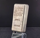 Vintage AGNON Inc. / Agnon Refining Corp. 15.08 oz Poured Silver Ingot Bar