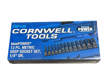 CORNWELL TOOLS CBP1LM 13 PC METRIC DEEP SOCKET SET 1/4 IN DRIVE (CJL058070)